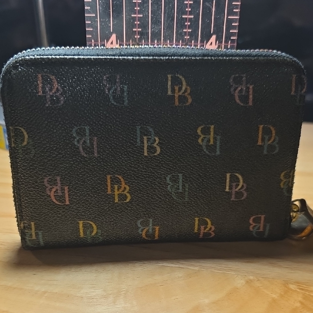 Dooney & Bourke Black Wallet with Multicolor Logo - Picture 3 of 6